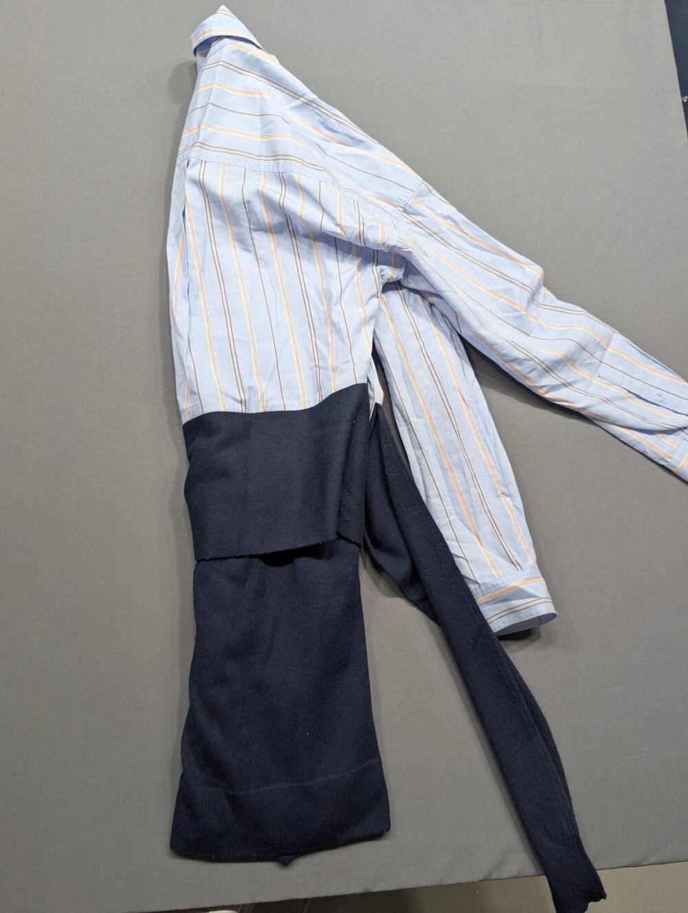 Derek Lam 10 Crosby Striped Button-Down Shirt Sz 6 Light Blue